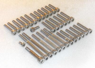 Yamaha XT250 1980-4 Motordeckel & Zylinder 43x Edelstahl Inbusschrauben Kit