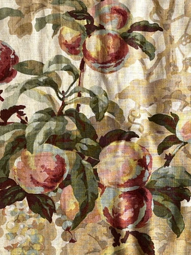 Brunschwig & Fils Fruit Farm Country Linen   Remnant 90"x54"