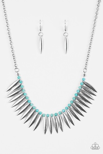 Paparazzi Necklace - Tameless Tigress - Blue - Picture 2 of 6