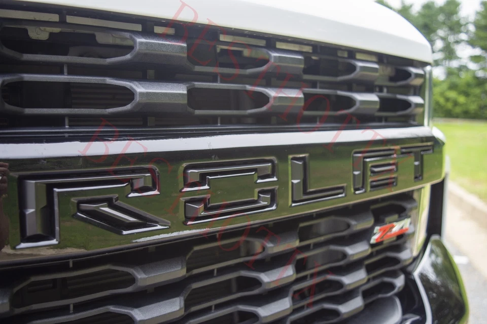 2020-2023 Silverado 2500HD 3500hd front grille letter CHEVROLET Gloss Black - Image 2 of 4