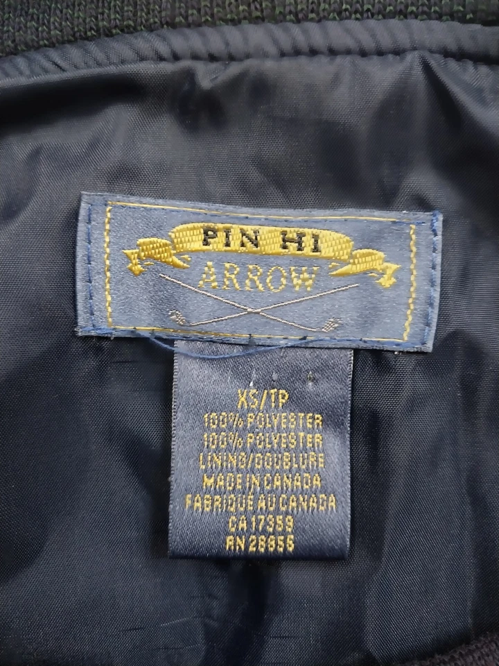 Vintage Arrow Pin-Hi Windbreaker Mens Size XS Navy Blue Golf Pullover Jacket - Image 3 of 4