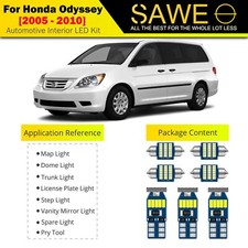 19 X Ultra White Led Lights Interior Package For 2005 - 2010 Honda Odyssey Tool