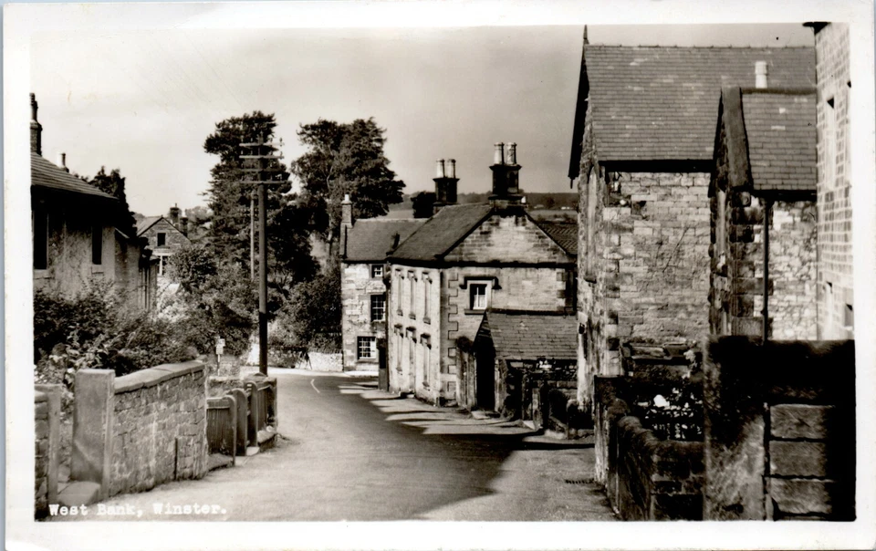 1958 West Bank, Winster Great Britain B&W RPPC A W Bourne Postcard Vintage City - Image 3 of 3