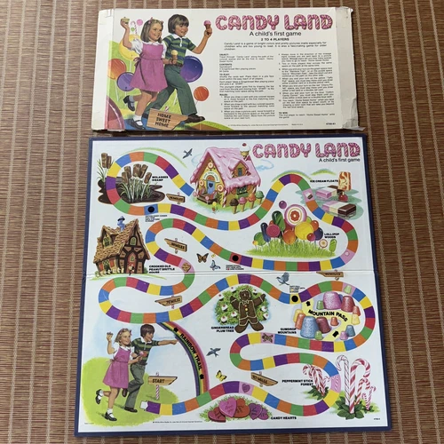 Vintage Milton Bradley 1978 Candy Land Board Game ( Board And Insert)