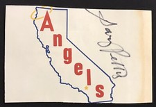 Gary Pettis  California Angels Signed Autographed Promo Sticker Color