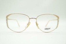 Vintage Lamy Beatrice L 698 Gold Multicolored Oval Glasses Frame NOS