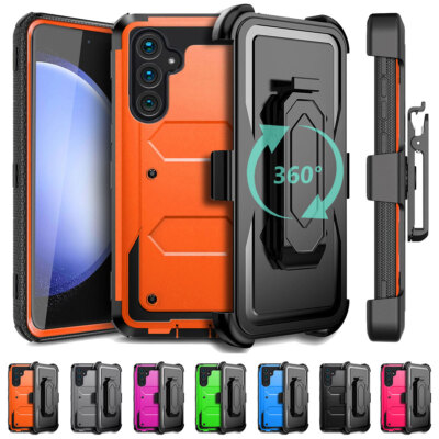 For Samsung Galaxy S23 FE Case Shockproof Rugged Phone Cover w/Belt Clip Holster