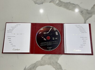 Genuine Cartier Red Double Wallet CD PCWA0433 and Booklet Papers