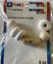 FIMO Bead Landing Polymer Clay Beads Lot of 3