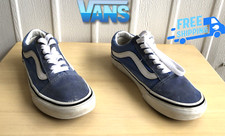 Vans Old Skool Light Blue Suede Skate Board Sneakers Shoes Size 3.5 Men 5 Women