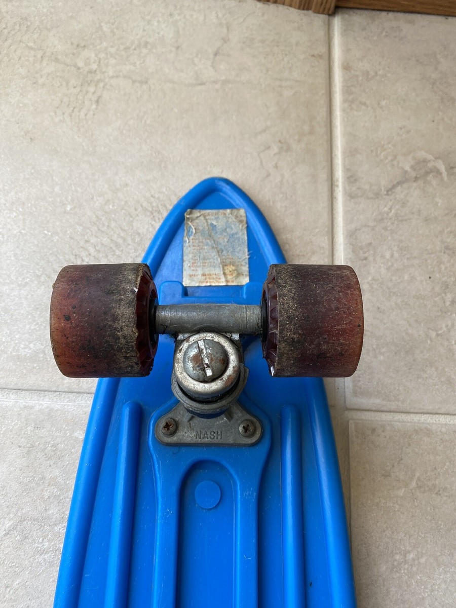 Vintage Original 1970's Nash Skateboard Blue Plastic