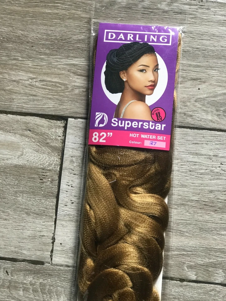 ¡¡¡NUEVO!!! 3 PACKS PELO TRENZADO DORADO/ORO RUBIO EXTENSIÓN COLOR 27 28" Foto 3 de 4