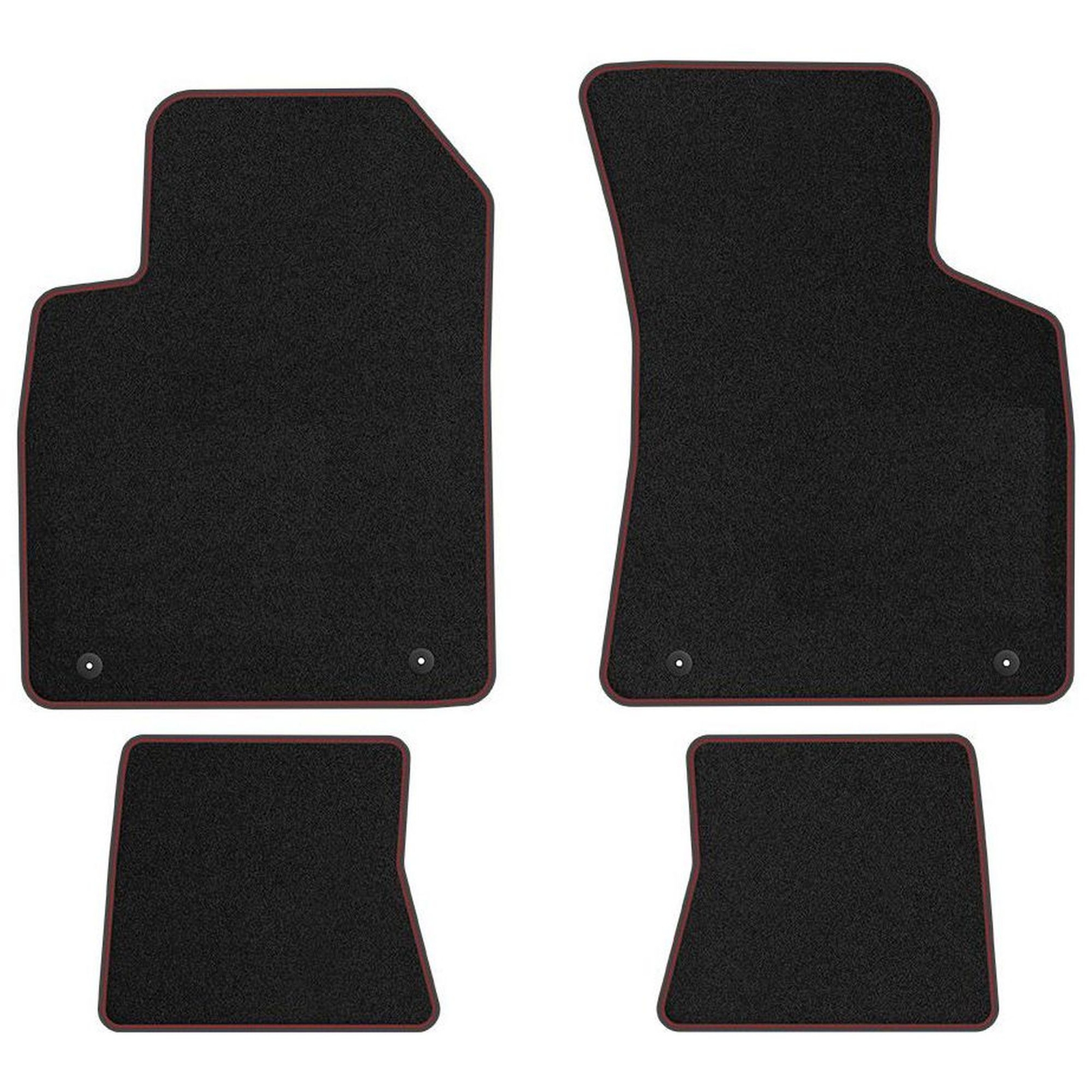 Tapis velours rouge Audi TT 8N antiderapant et epais pour habitacle