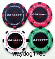 1 Black Odyssey Poker Chip Club Putter Golf Ball Marker