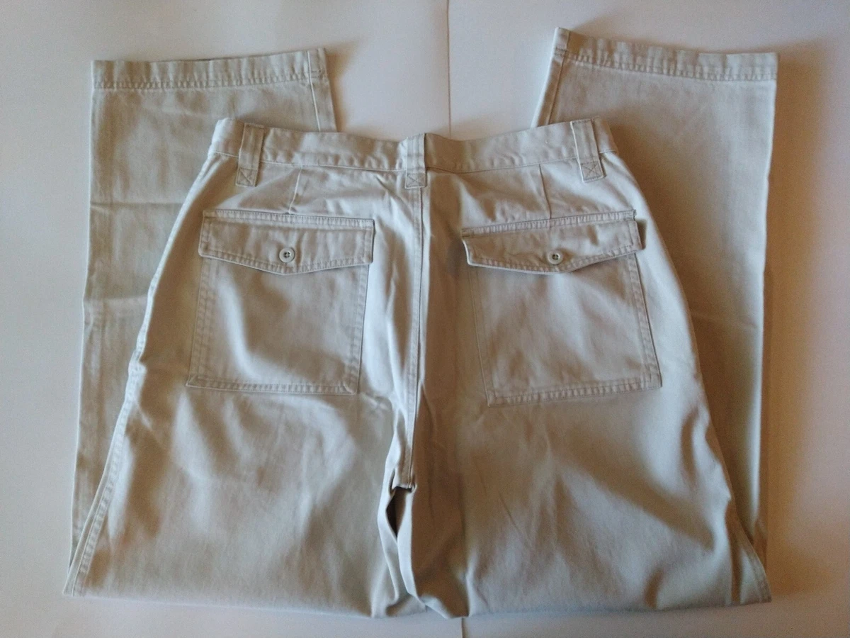 Vintage Old Navy Mens Cotton Casual Pants RN#54023 Size 32x28 Beige Good  Cond