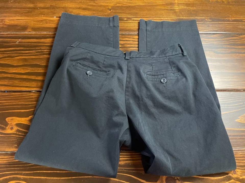 Lee 裤子女式中号黑色休闲直筒平底高腰 — 第 2/4 张图片