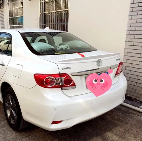 Super White Painted Trunk Spoiler Wing for 2009-2013 Toyota Corolla Sedan ABS - Bild 2 von 4