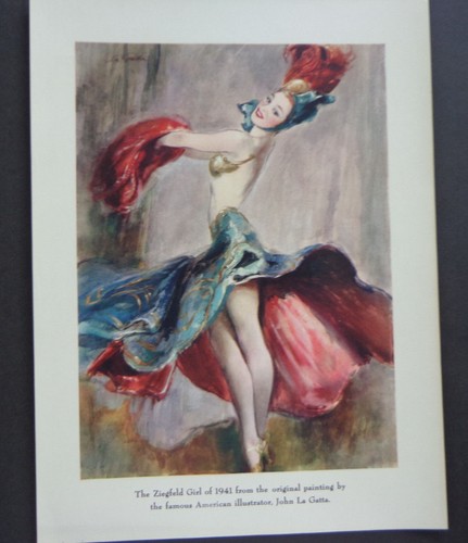 4 1941 Ziegfeld Girl prints, artists McMein, Barclay, LaGatta, Bund INV2497 - Picture 8 of 9