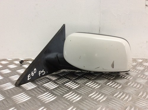 BMW 5 Series E60 Passenger Left Side Wing Mirror In White 2007 - Picture 8 of 9