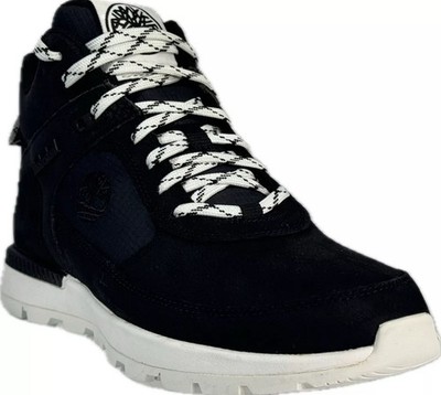 Timberland Women's Field Trekker Mid Black White Hiking Boots A2J6C 015 Size 6.5