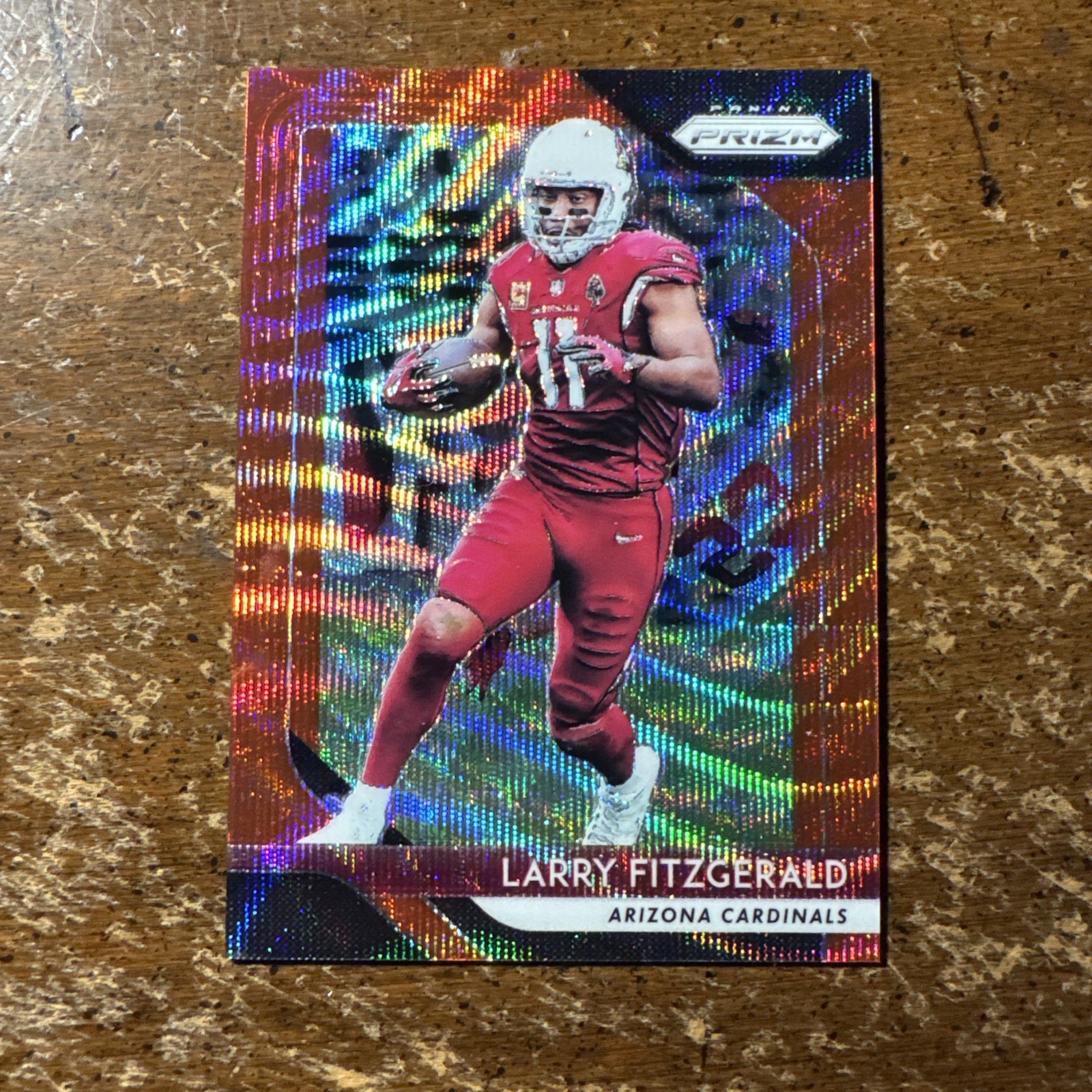 2018 Panini Prizm - Larry Fitzgerald #194 Red Wave Prizm /149