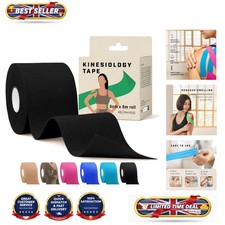5M Uncut Kinesiology Tape - Strong Adhesive for Pain Relief & Improved Mobility 2.40 per metre