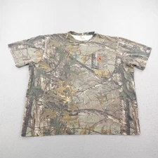 Carhartt Shirt Mens 3XL Brown Realtree Camo Pocket Tee Original Fit Work Utility