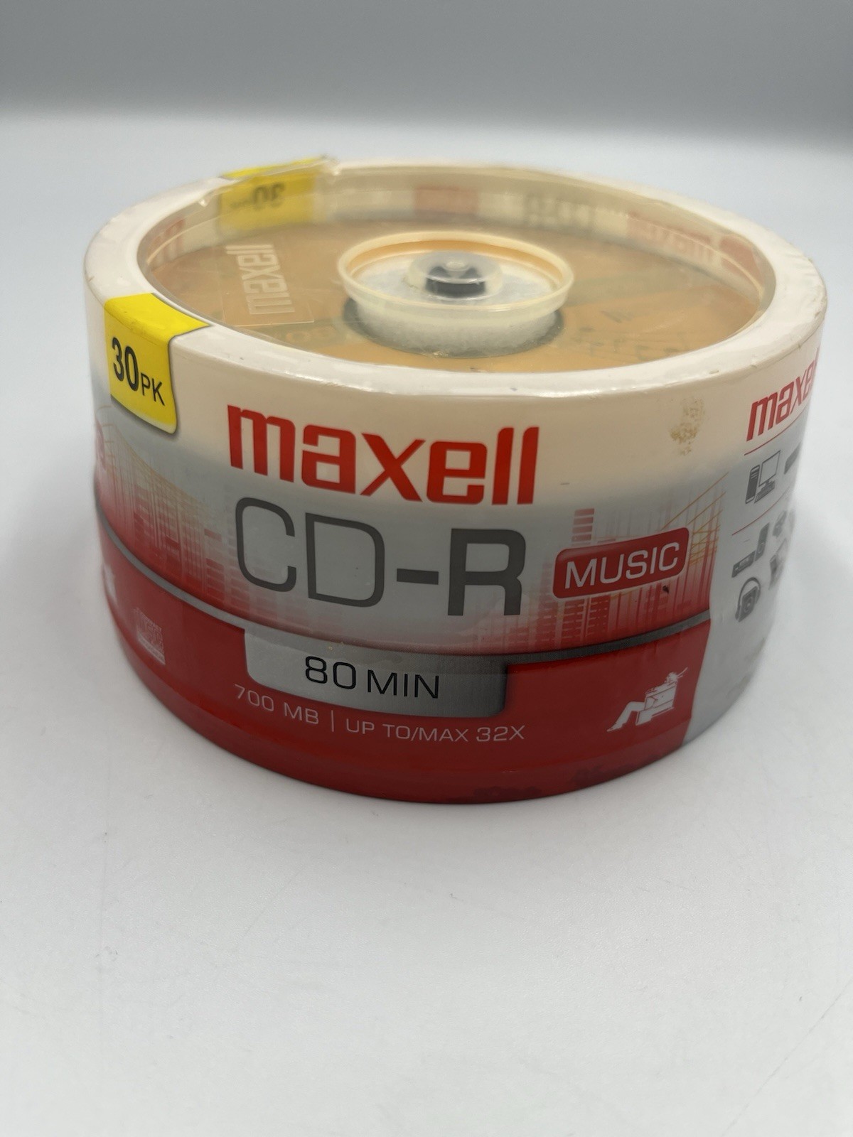 Maxell CD-R 30 Pack Music Gold Recordable Discs 700 MB NEW SEALED