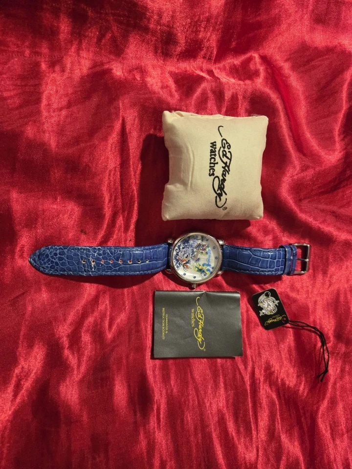 ED Hardy Womens Watch Blue Butterfly - Image 4 of 4