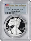 2020-S $1 American Silver Eagle PR70DCAM First Day of Issue PCGS