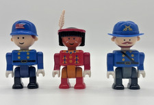 Vintage Western Playset Figurines Chief, Infantry Captain 1980's Used