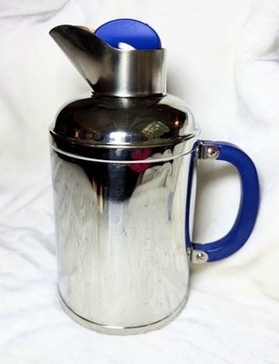 Vintage Bodum Chambord 34 Ounce Chrome Thermo Double Walled Carafe H38
