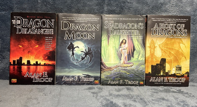 Complete Set Series Lot of 4 Dragon DelaSangre books by Alan F. Troop Moon Host