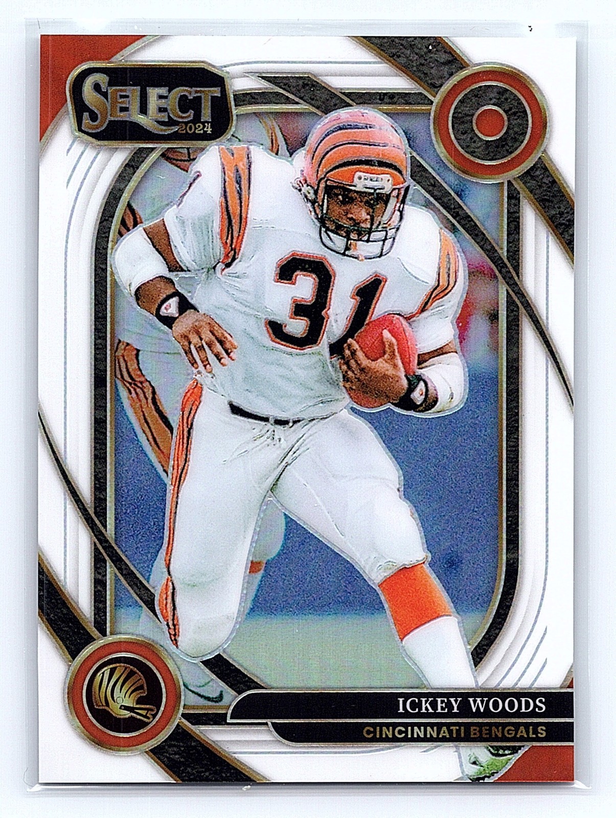 2024 Panini Select #260 Ickey Woods White Prizm #/35