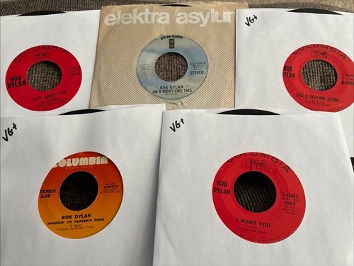 Lot Of (5) Bob Dylan 45’s/ VG+ Or Better