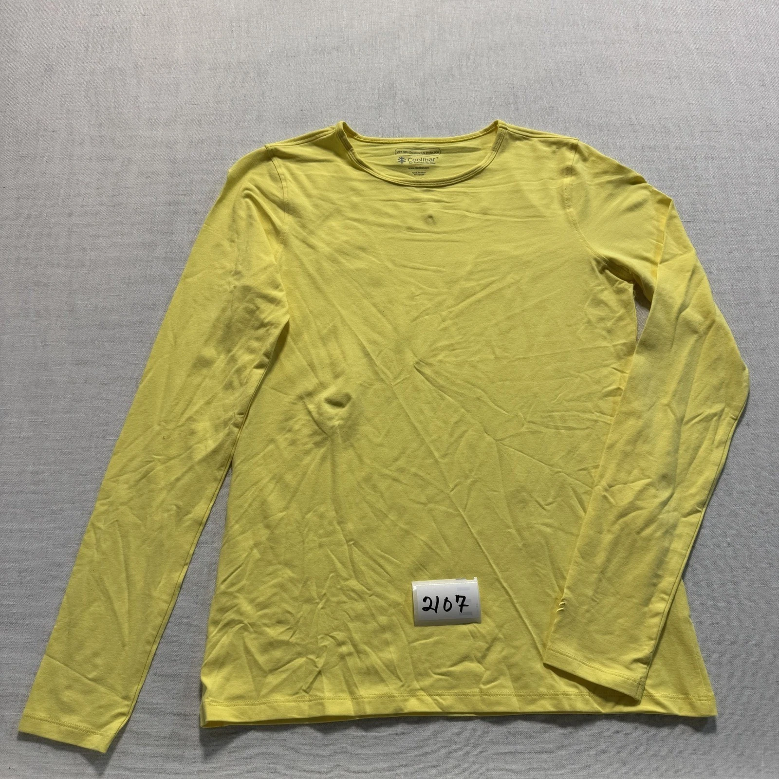 Coolibar Everyday L/S T-Shirt Womens XS Yellow Good
