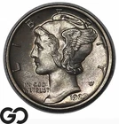 1929-D Mercury Dime, Strong FULL Split Bands, Flashy Solid Gem BU++ FSB
