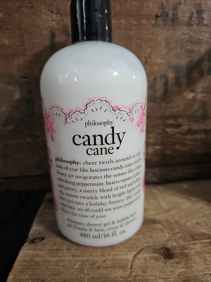 Philosophy CANDY CANE Shampoo, Shower Gel, Bubble Bath 16 oz 480 ml Brand NEW