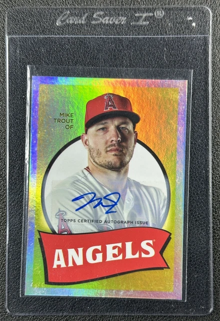 Mike Trout 2023 Topps Archives #69T-1 1969 Single Player Foil Auto Angels