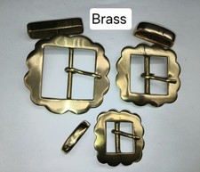 BRASS REENACTMENT  25 - 38 - 50 mm  BELT BUCKLE Leathercraft + LOOP if Needed
