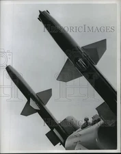 1958 Press Photo Talos Guided Missile Installation aboard the USS GALVESTON