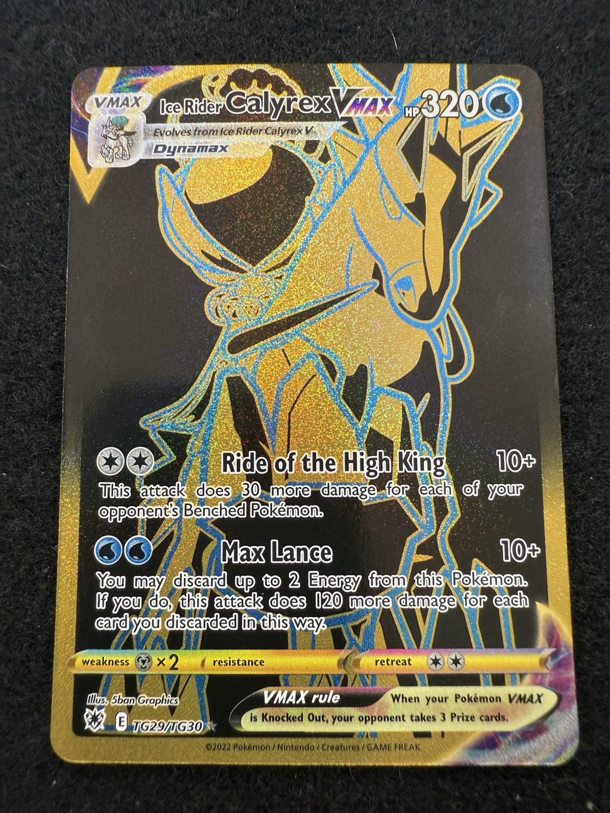 Pokemon Ice Rider Calyrex VMAX TG29/TG30 from Astral Radiance in LP condition!