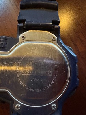 Casio Thermo Scanner Sea Pathfinder Digital Watch Spf-10 Battery