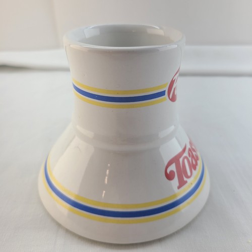 VINTAGE 1980 Werbe Post TOASTIES Müsli breiter Boden Keramik verschüttungsfrei TASSE - Bild 2 von 11