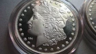 2 SILVER 1 oz. Morgan "ROUNDS" BU georgous coins represent LIBERTY .999 pure Ag.