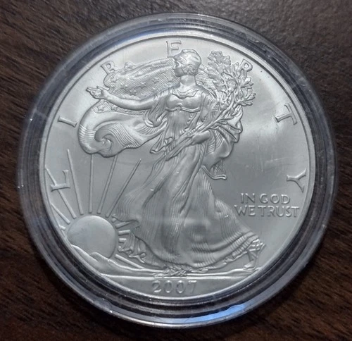 2007 WALKING LIBERTY AMERICAN EAGLE .999 FINE SILVER DOLLAR COIN 1oz. $1 USA