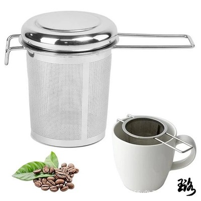 Edelstahl Mesh Tee-Ei Sieb Metall Loseblatt Tasse Filter mit Deckel!