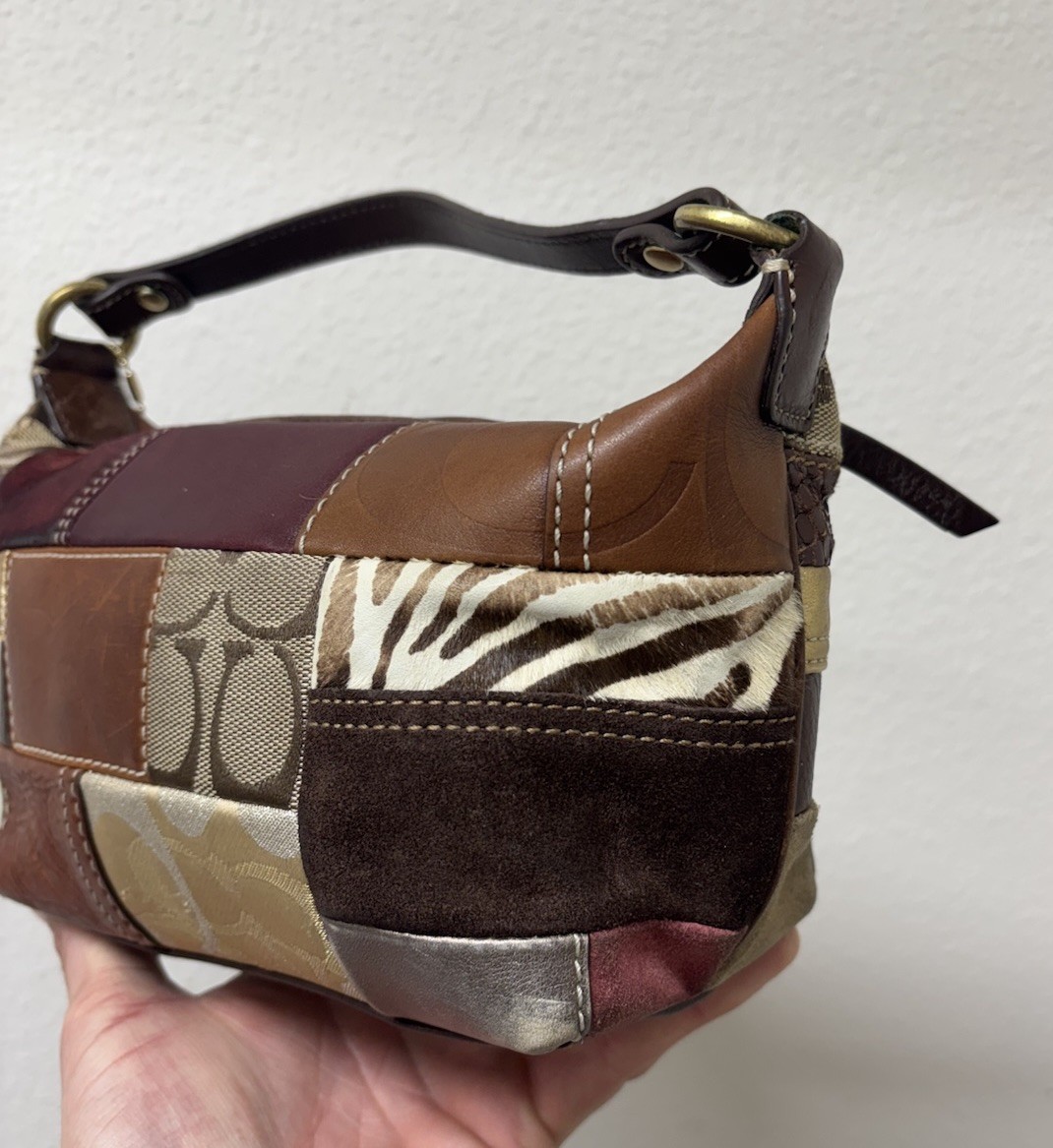 2007 Coach Patchwork Top Handle Pouch Mini Hobo H… - image 5