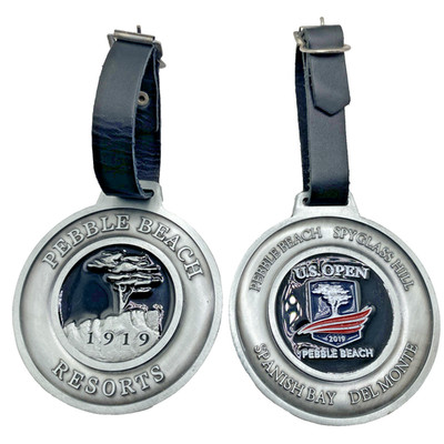 2019 US Open Golf Pebble Beach Spanish bay Spyglass Del Monte Metal Bag tag Pair