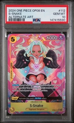 2024 One Piece Op08-Two Legends #112 S-Snake Alternate Art PSA 10